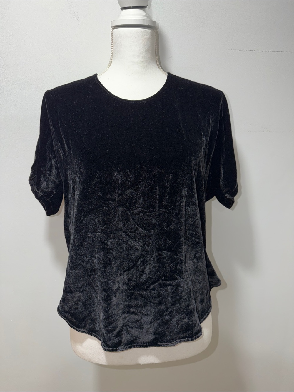 Madewell Women’s SILK Velvet Top SS Small Office Whimsigoth‎ Grunge Evening